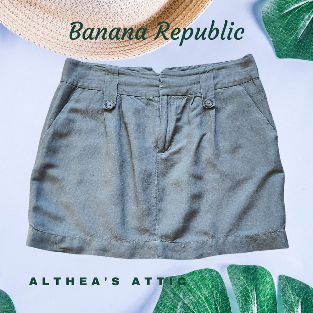 Banana Republic Linen Blend Mini Skirt